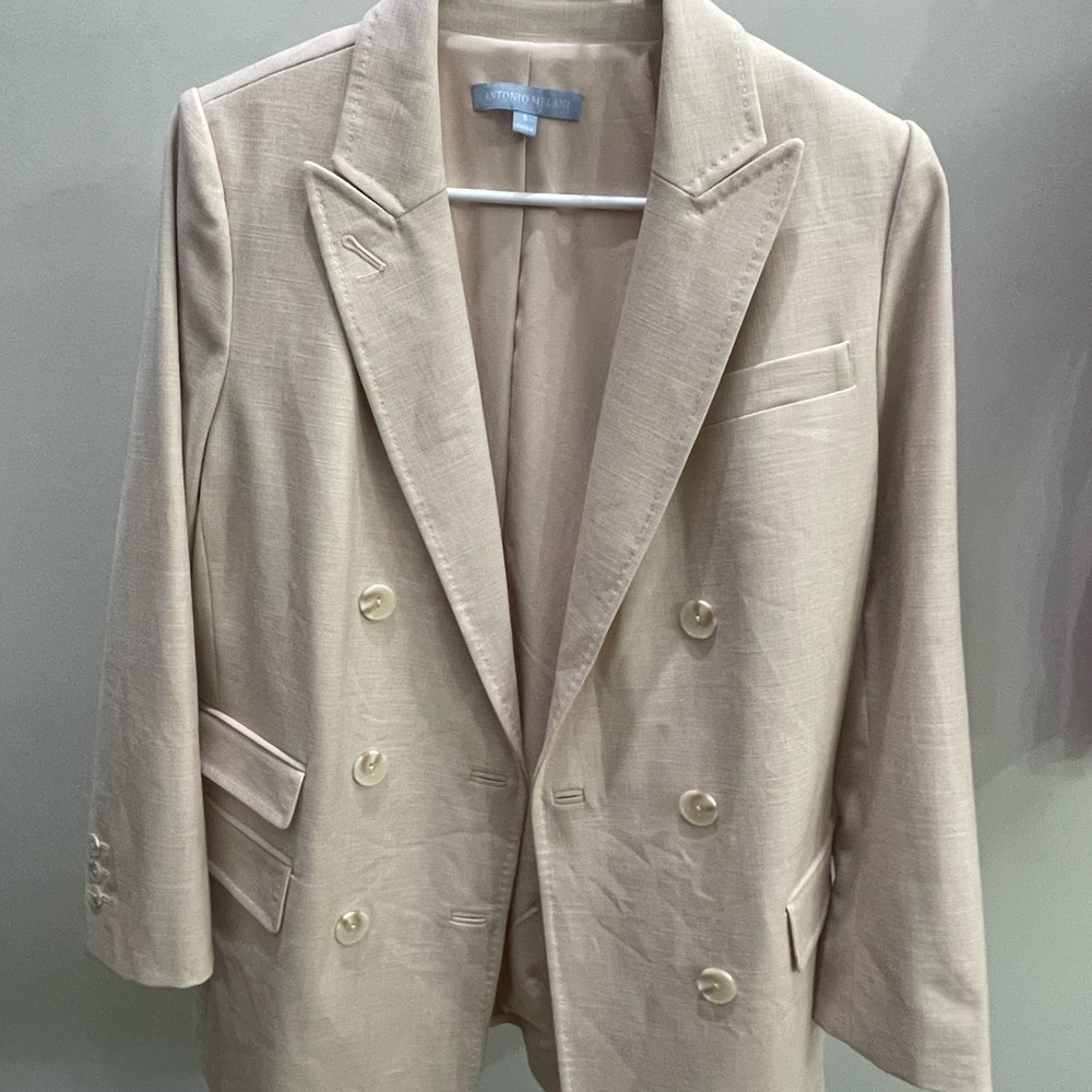 Antonio Melani Blush Pink Double Breasted Blazer Women’s Size 8